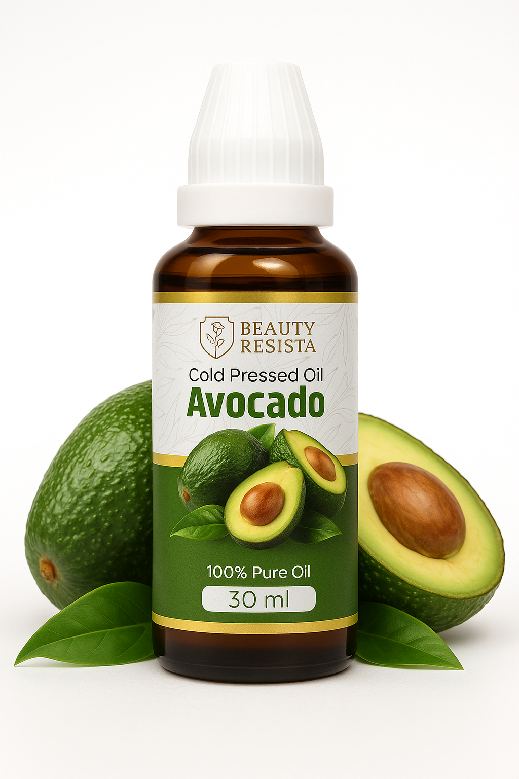 Beauty Resista Avocado Oil 30ml – 100% Pure Cold-Pressed Deep Moisturizing Oil for Skin & Hair