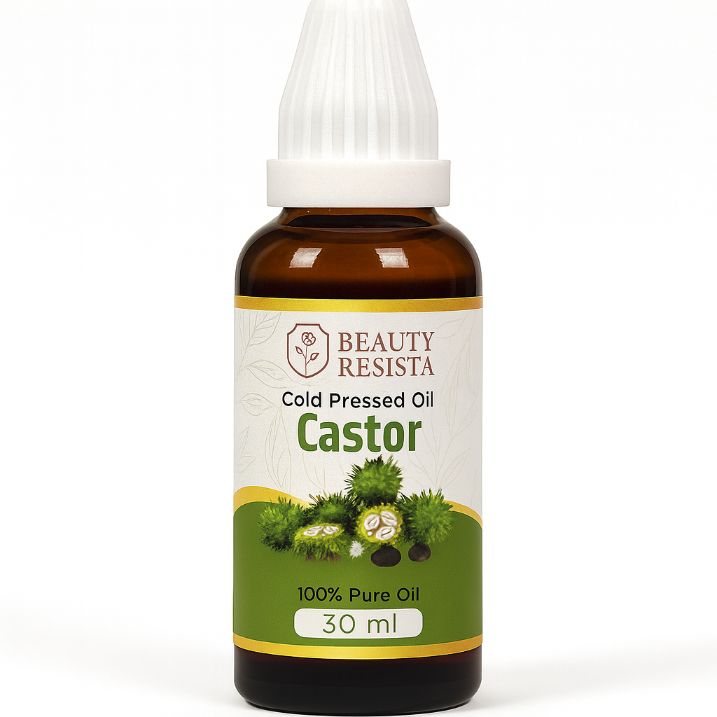 Beauty Resista Castor Oil 30ml – 100% Pure Cold-Pressed Hair Growth Oil for Hair, Eyelashes & Skin